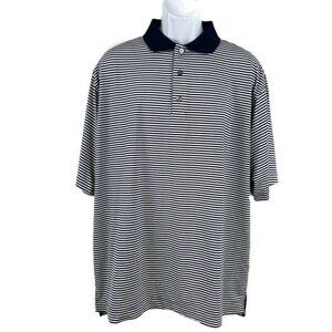 Footjoy Golf Polo Shirt Short Sleeve Blue White St